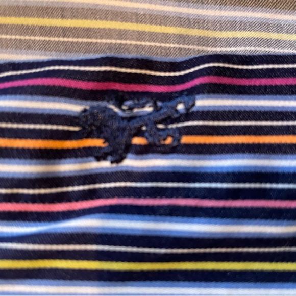 BUGATCHI UOMO CLASSIC FIT STRIPED BUTTON DOWN SHIRT Size Medium - Picture 4 of 9